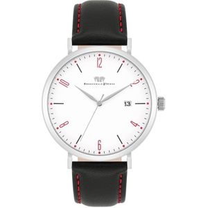 Rhodenwald & Söhne - Quarzuhr Arakon II Silber Echtleder in Schwarz Herrenuhren 1 ct Herren (168.29 € / 1 ct)