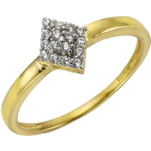 Fascination by Ellen K. - Ring 375/- Gold Zirkonia weiß Ringe 1 ct Damen (158.99 € / 1 ct)