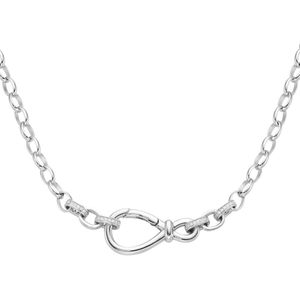 Giorgio Martello Milano - Collier Ankerkette mit Zirkonia, Silber 925 Ketten 1 ct Silber Damen (194.64 € / 1 ct)