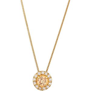Elli PREMIUM - Solitär Morganite Pfirsich 925 Sterling Silver Ketten 1 ct Damen (169.99 € / 1 ct)