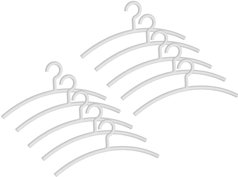 WENKO - Kleiderbügel Mod. Mir Weiß 10er Set Körbe & Aufbewahrung 10 ct (34.99 € / 1 ct)