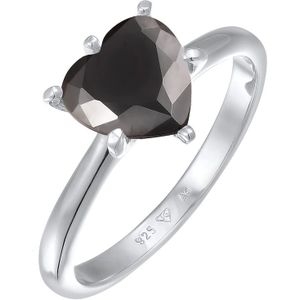 Elli - Herz Zirkonia Verlobungsring Solitär 925 Silber Ringe 1 ct Damen (49.99 € / 1 ct)