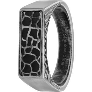 Lucardi - Ringe Stahl - silbern Herrenschmuck 1 ct Damen (34.99 € / 1 ct)