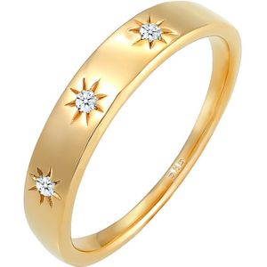 Elli DIAMONDS - Verlobung Stern Diamant (0.045ct.) 585 Gelbgold Ringe 1 ct Damen (424.99 € / 1 ct)