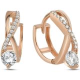dKeniz - Creolen 925/- Sterling Silber Zirkonia weiß 1 ct Weiss Damen (62.89 € / 1 ct)