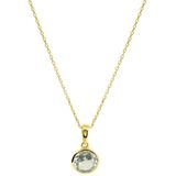 Fascination by Ellen K. - Anhänger mit Kette 585/- Gold Blautopas beh. hellblau Charms & Kettenanhänger 1 ct Damen (488.99 € / 1 ct)