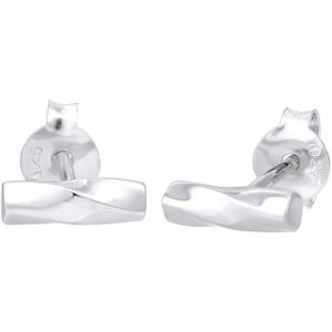 Elli - Ohrstecker Minimal Geo Look Twisted 925 Silber Ohrringe 1 ct Damen (29.74 € / 1 ct)