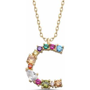 dKeniz - Anhänger mit Kette 925/- Sterling Silber Zirkonia bunt Charms & Kettenanhänger 1 ct Weiss Damen (106.15 € / 1 ct)