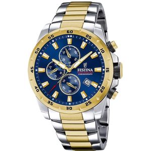Festina - Herrenuhr Festina Timeless Chrono Gold Gold und mehrfarbig und silber - edelstahl Herrenuhren 1 ct (166.99 € / 1 ct)