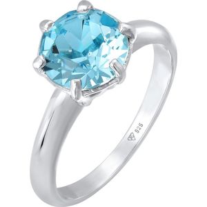 Elli - Solitär Kristalle 925 Silber Ringe 1 ct Damen (49.99 € / 1 ct)