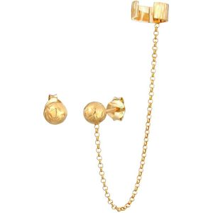 Elli - Earcuff Set Asymmetrisch Kugel Trend 925 Silber Ohrringe 1 ct Damen (79.99 € / 1 ct)