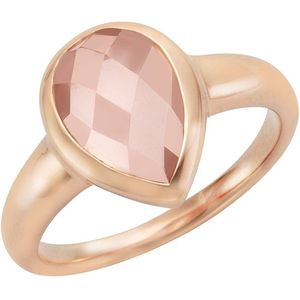 Jamelli - Ring 925/- Sterling Silber Rosenquarz rosa Ringe 1 ct Damen (84.89 € / 1 ct)