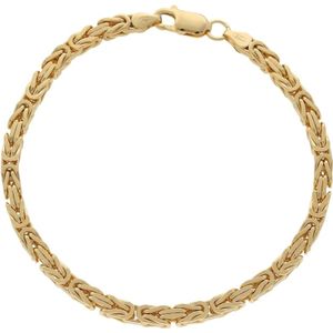 Smart Jewel - Armband Königskette, massiv, Silber 925 vergoldet Armbänder & Armreife 1 ct Hellbraun Herren (135.14 € / 1 ct)