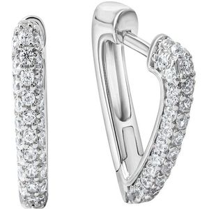 Celesta - Ohrschmuck 925 Silber weiße Zirkonia 925/- Sterling Silber Zirkonia schwarz Creolen 1 ct Weiss Damen (76.49 € / 1 ct)