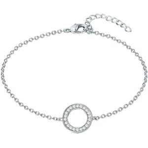 Lulu & Jane - Armband aus Messing in Silber mit verziert mit Kristallen von Swarovski® Armbänder & Armreife 1 ct Damen (39.99 € / 1 ct)