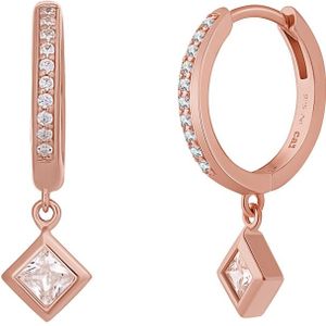 caï - Creole 925/- Sterling Silber Zirkonia Creolen 1 ct Damen (58.99 € / 1 ct)