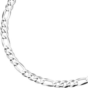 Smart Jewel - Kette Figarokette 3/1 diamantiert, massiv, Silber 925 Ketten 1 ct Silber Damen (158.99 € / 1 ct)