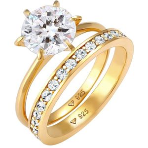 Elli - Eternity Kristalle Set 925 Silber Ringe 1 ct Damen (67.9 € / 1 ct)