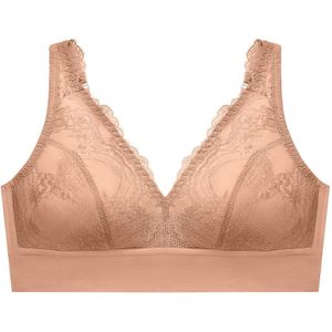 GLAMORISE - Bramour Lexington Plunge-Bralette mit Spitze - Cappuccino Unterwäsche 1 ct Damen (29.19 € / 1 ct)