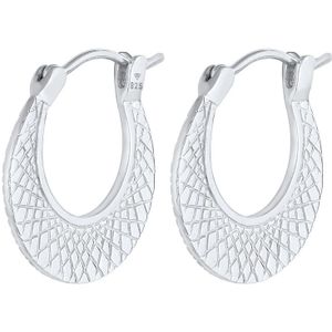 Elli - Creolen Hänger Strukturierter Look 925 Silber 1 ct Damen (42.49 € / 1 ct)
