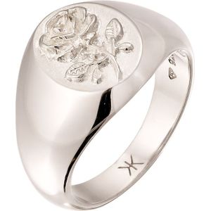 KUZZOI - Siegelring Rose 925 Sterling Silber Ringe 1 ct Herren (69.99 € / 1 ct)