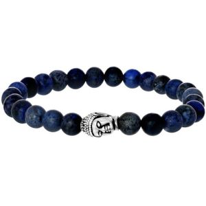 Lucardi - Armband Stahl silbern Herrenschmuck 1 ct Damen (33.99 € / 1 ct)