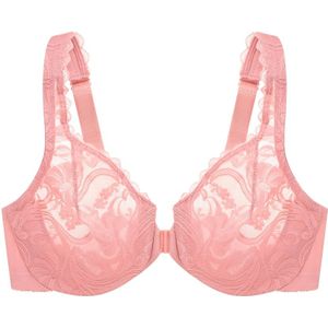 GLAMORISE - Vorderverschluss-BH mit Stretch und Spitze - Aprikose Unterwäsche 1 ct Damen (57.89 € / 1 ct)