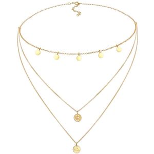 Elli - Kreis Rund Coin Choker Layer Vintage 925 Silber Ketten 1 ct Damen (89.99 € / 1 ct)