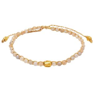 Samapura - Peach-Moonstone-Armband | Gold Faden Armbänder & Armreife 1 ct Damen (31.99 € / 1 ct)