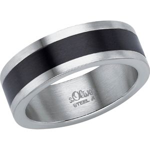 s.Oliver - Herrenring Edelstahl Herrenschmuck 1 ct Weiss (38.24 € / 1 ct)