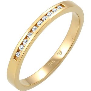 Elli DIAMONDS - Verlobung Bandring Diamant (0.05 ct.) 585 Gelbgold Ringe 1 ct Damen (339.99 € / 1 ct)