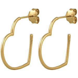 Elli PREMIUM - Ohrstecker Creolen Herz Filigran 375 Gelbgold 1 ct Damen (269.99 € / 1 ct)