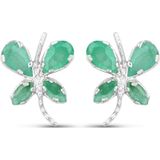 Vira Jewels - Ohrringe 925/- Sterling Silber Smaragd grün 1,2 ct. 1 ct Damen (87.89 € / 1 ct)