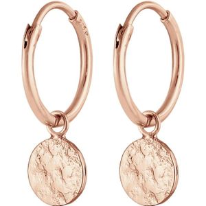 Elli - Creolen Plättchen Coin Organic Look 925 Silber 1 ct Damen (69.99 € / 1 ct)