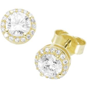Luigi Merano - Ohrstecker in runder Form mit Zirkonia, Gold 375 Ohrringe 1 ct Weiss Damen (245.64 € / 1 ct)