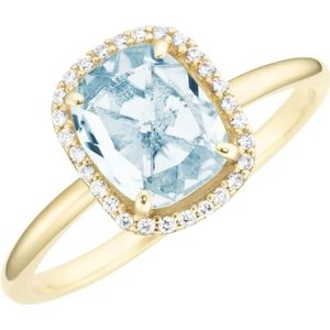 Luigi Merano - Ring mit Blautopas und Zirkonia, Gold 375 Ringe 1 ct Violett Damen (305.14 € / 1 ct)