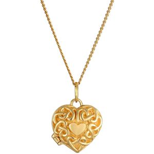 Elli PREMIUM - Herz Ornament Amulett Medaillon 585 Gelbgold Ketten 1 ct Damen (467.49 € / 1 ct)