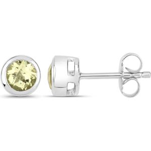 Vira Jewels - Ohrstecker 925/- Sterling Silber Lemon Quarz gelb 1ct. Ohrringe Damen (62.89 € / 1 ct)