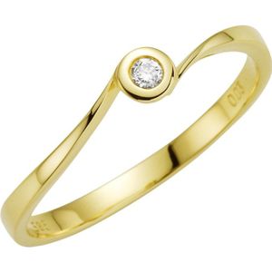 Orolino - Ring 585/- Gold Brillant weiß 0,03ct. Ringe 1 ct Damen (288.14 € / 1 ct)