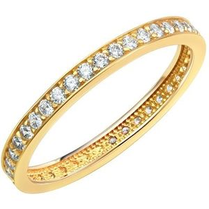 Fascination by Ellen K. - Ring 375/- Gold Zirkonia weiß Ringe 1 ct Damen (194.64 € / 1 ct)