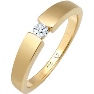Elli DIAMONDS - Verlobungsring Diamant (0.11 ct.) 585 Gelbgold Ringe Damen (559.99 € / 1 ct)