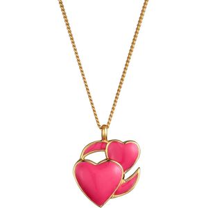 Elli - Anhänger Emoji Herz 925 Sterling Silber Ketten 1 ct Damen (50.99 € / 1 ct)