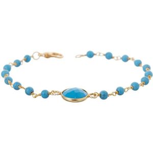 Gemshine - Armband 'Türkis' Armbänder & Armreife 1 ct Hellbraun Damen (42.4 € / 1 ct)