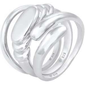 Elli PREMIUM - Bandring Siegelring Wickelring Trio Set 925 Silber Ringe 1 ct Damen (79.99 € / 1 ct)