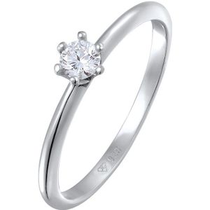 Elli DIAMONDS - Solitär Laborgezüchteter Diamant Weiß (0.034 ct) 925 Sterling Silber Ringe 1 ct Damen (195.49 € / 1 ct)