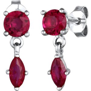 Elli PREMIUM - Ohrstecker Lab Grown Rubin 925 Sterling Silber Ohrringe 1 ct Damen (50.99 € / 1 ct)