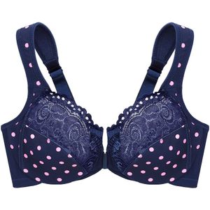 GLAMORISE - Vorderverschluss-WonderWire-BH - Marine Print Unterwäsche 1 ct Damen (58.89 € / 1 ct)