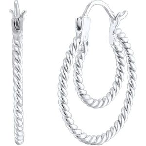 Elli - Twisted Gedreht Creolen 925 Silber 1 ct Damen (42.49 € / 1 ct)