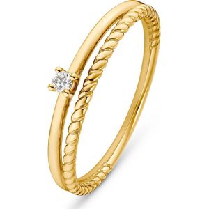 CHRIST - Damenring 375er Gelbgold Ringe 1 ct (398.99 € / 1 ct)