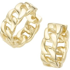 Giorgio Martello Milano - Klappcreolen Panzerketten-Optik, Silber 925 Creolen 1 ct Gold Damen (98.99 € / 1 ct)